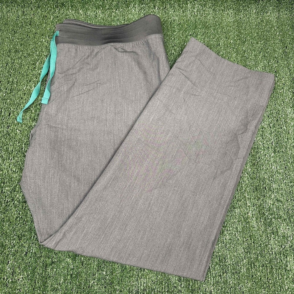 NWT FIGS Technical Womens Livingston Graphite Blue Basic Scrub Pants XL T21003